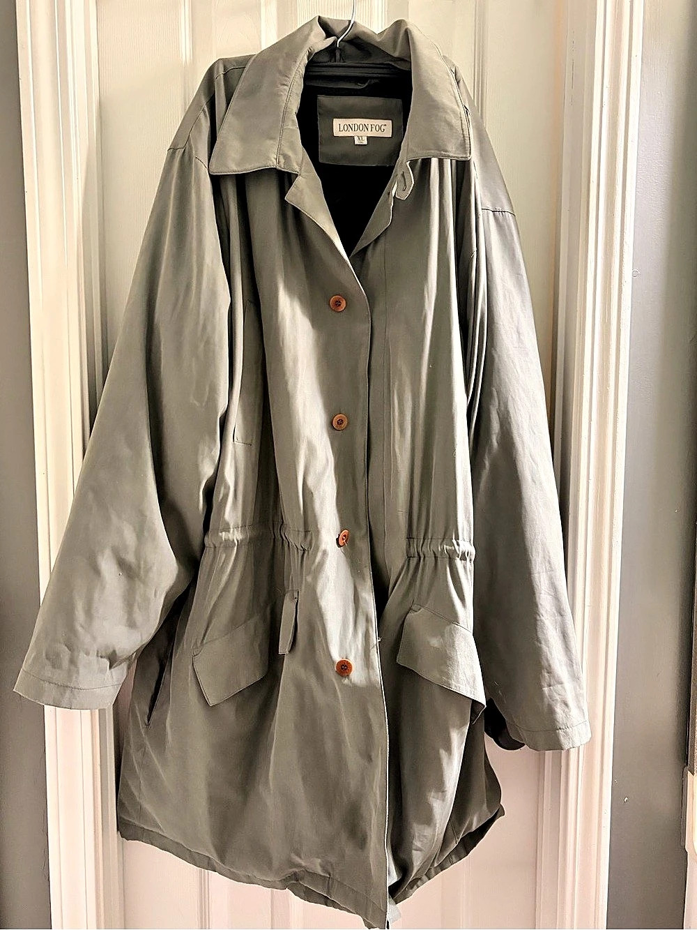 London Fog Women's Trench Coat in Gray Size XL Like New